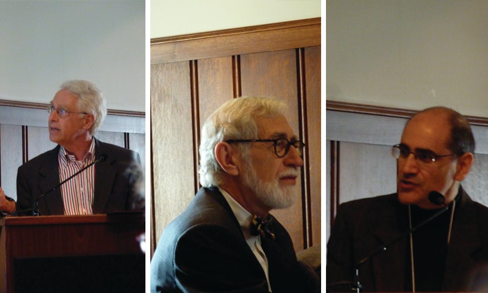 Penn professors Haselbergera, Olin, and l-Asad spoke about design sustainability at a panel