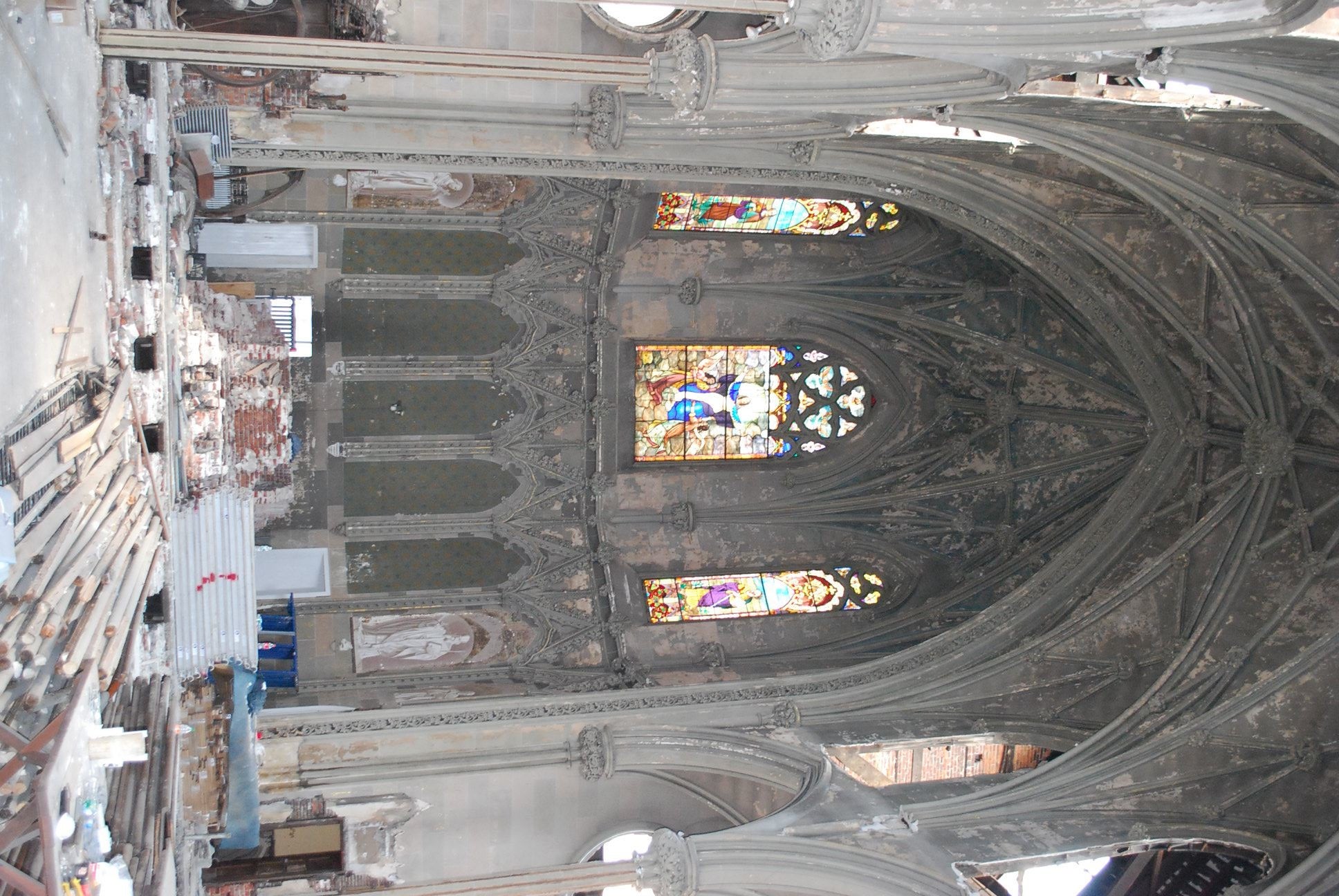 A view of the church interior after Siloam began demolition.