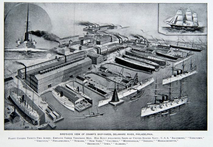 Shipyard in 1899 / Historical Society of Pennsylvania