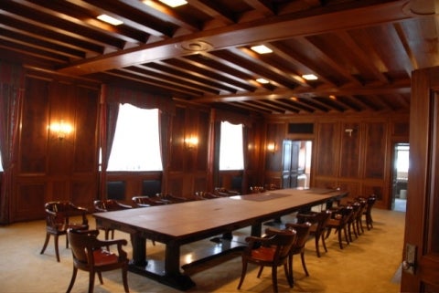 The boardroom, which would be offered for private events