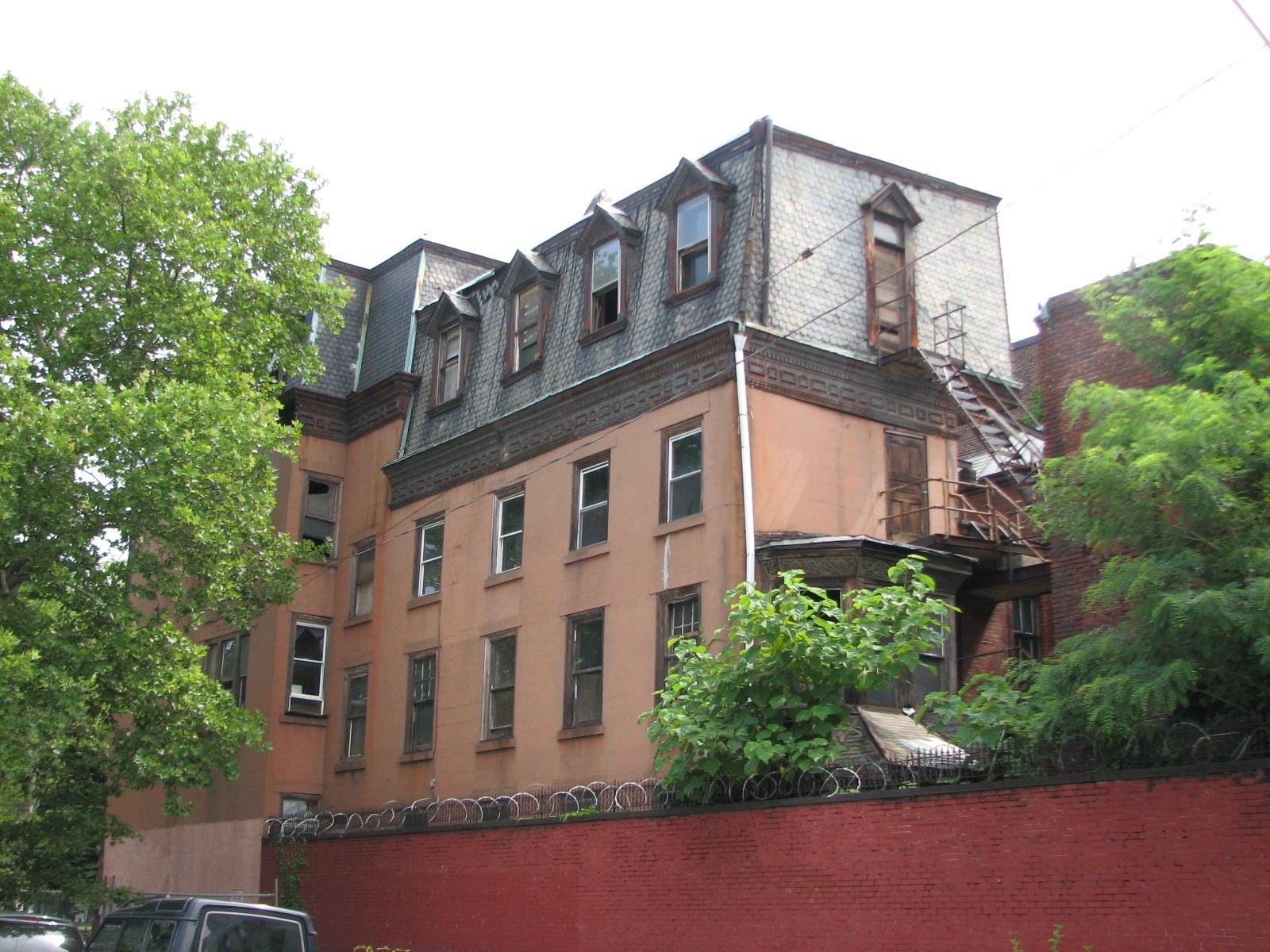 A view of the former monastery from Corinthian Avenue.