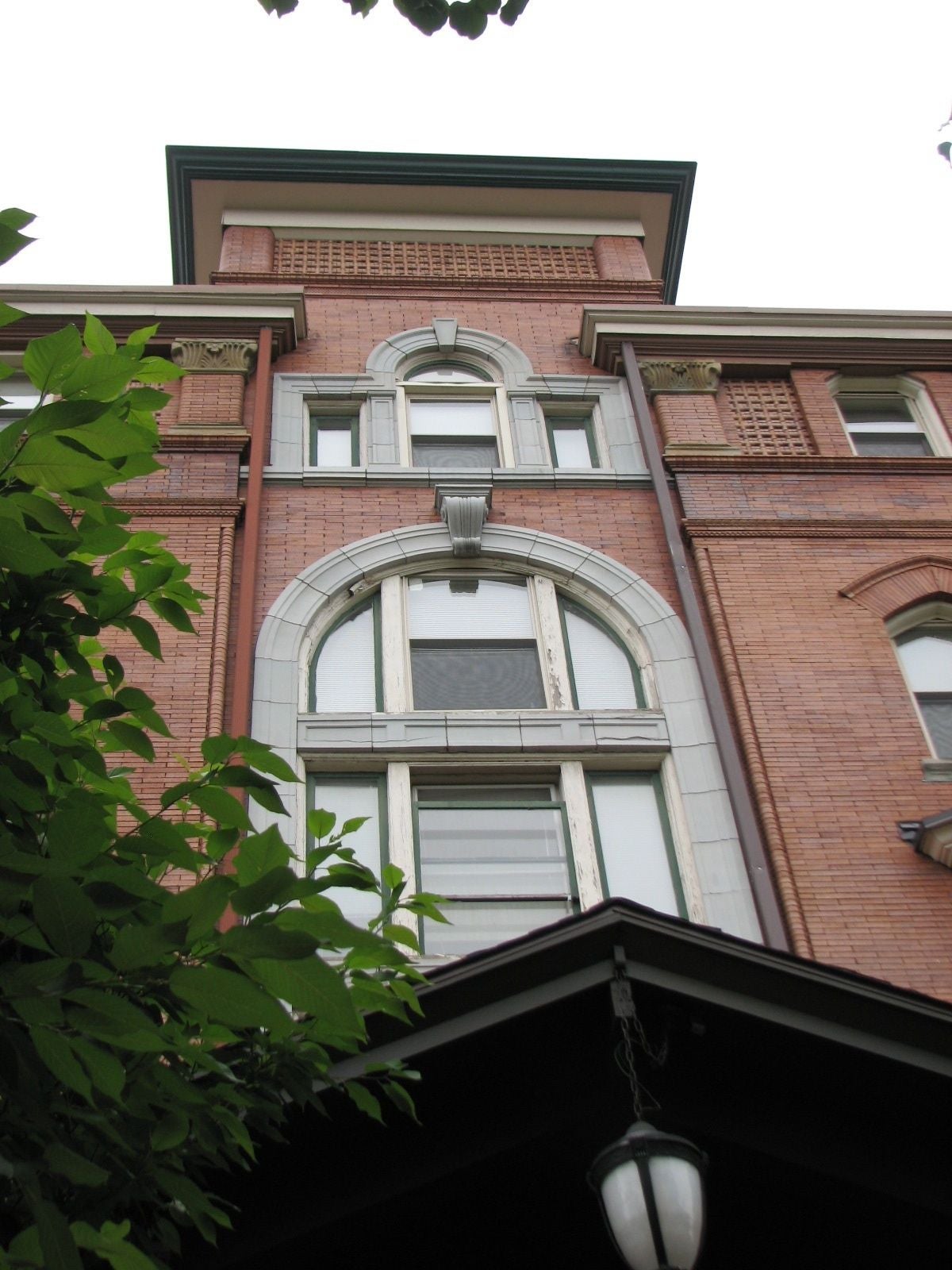 A central tower created a sense of symmetry on Powelton Avenue.