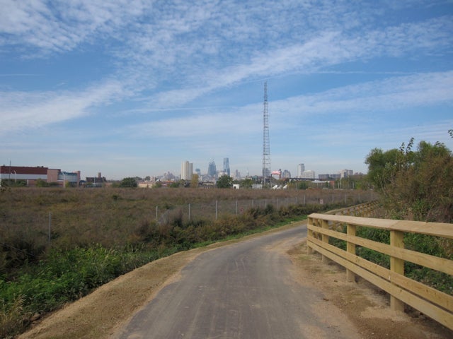 Foxwoods overgrown South Philly site from river trail