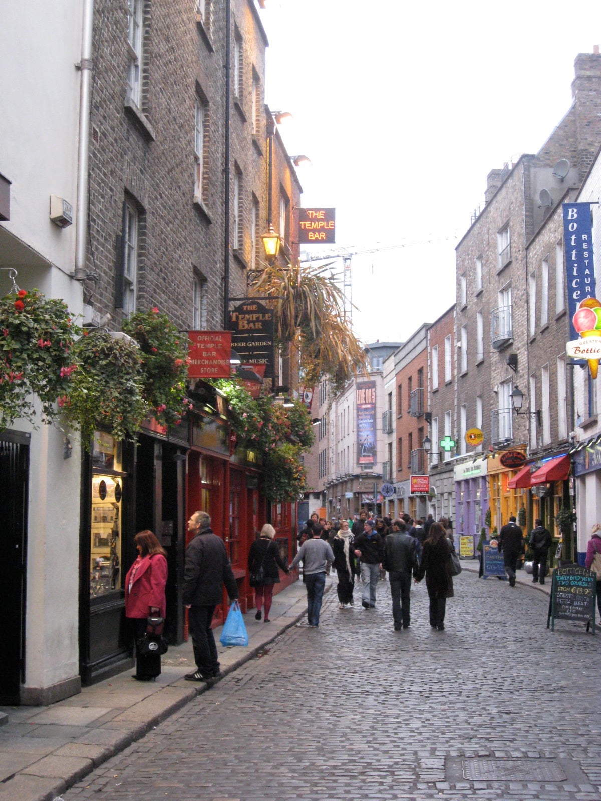 A view of the famous Temple Bar region seen from Fleet Street