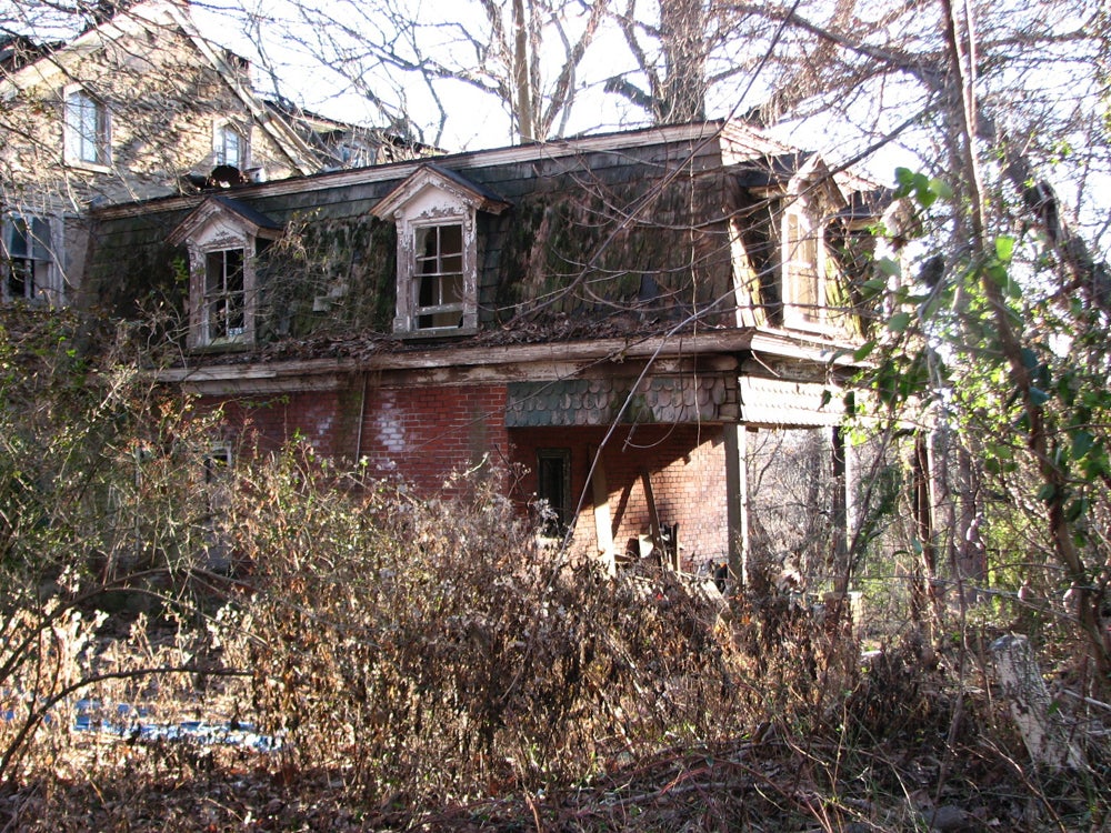 The 19th century brick addition to the rear of the house.