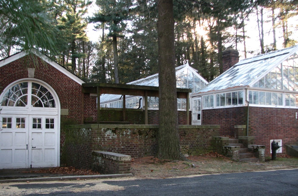 The Laverock estate includes greenhouses, carriage house, tennis courts and caretakers' cottages.