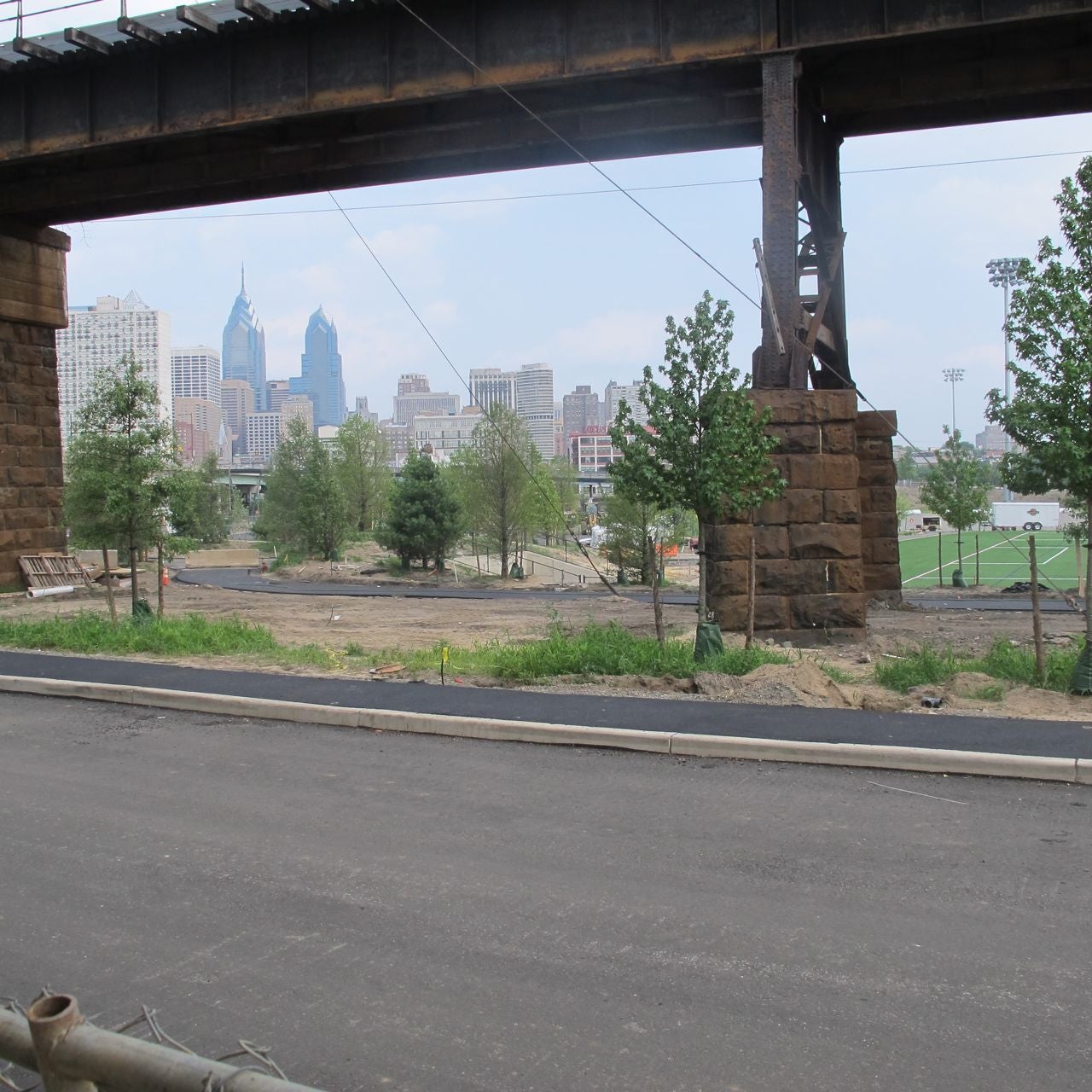 Penn Park facing east on lower Walnut