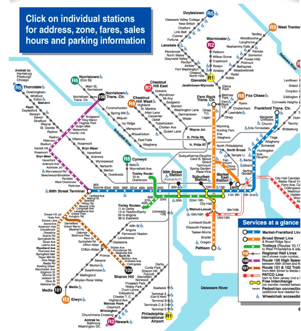 septa rail line map