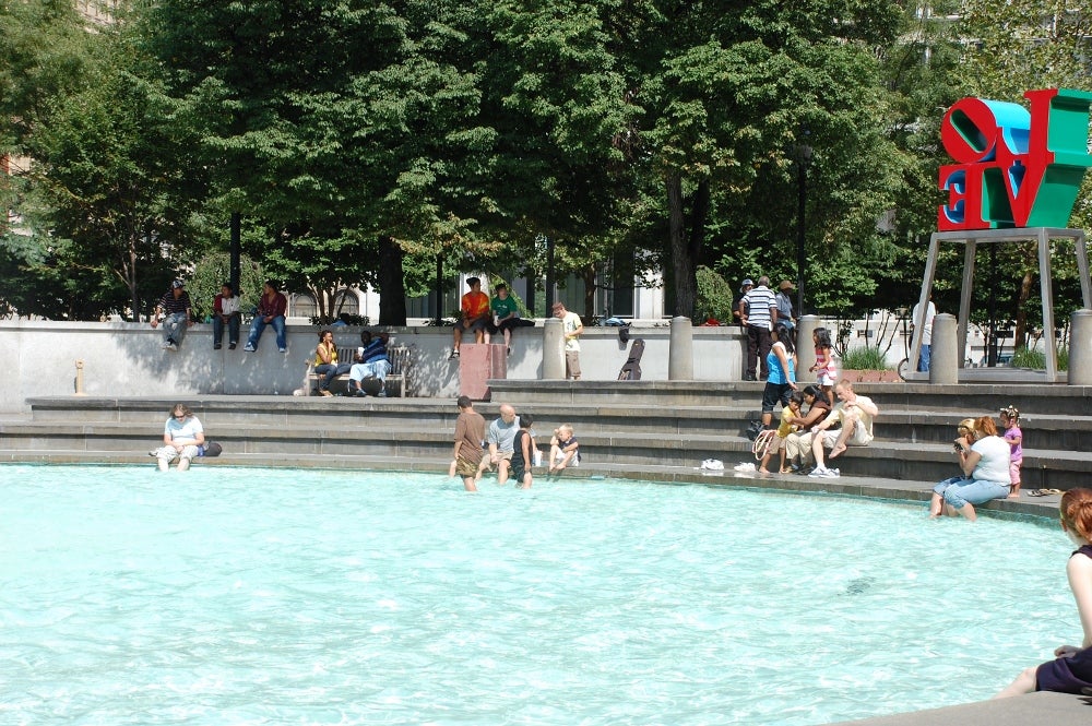 The fountain's pool. PCPC staff photo