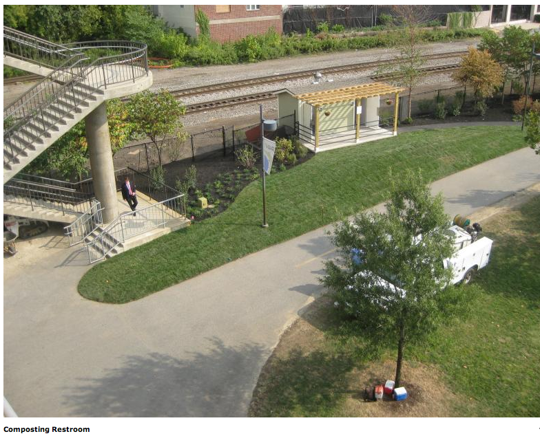 A public restroom at Schuylkill Banks