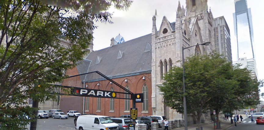 A plan to park a garage next to historic church