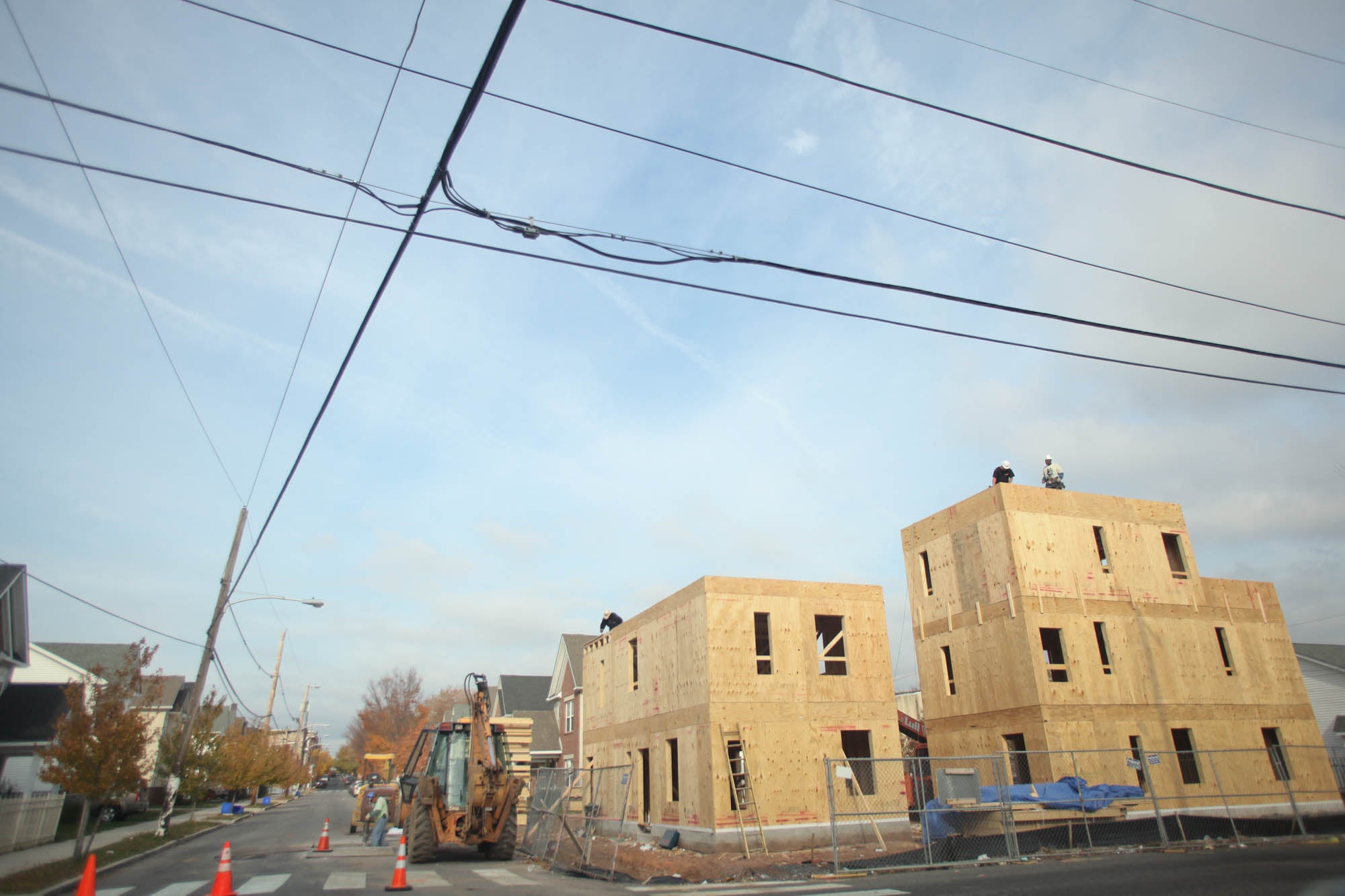 Construction of the new Sheridan Street, which hopes to combine green building with affordability.