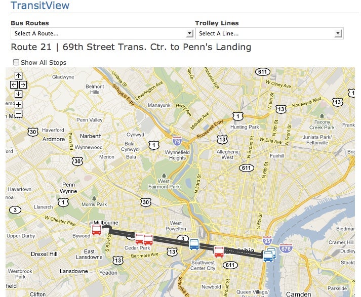 A look at TransitView, SEPTA's new real-time information system for bus and trolley riders.