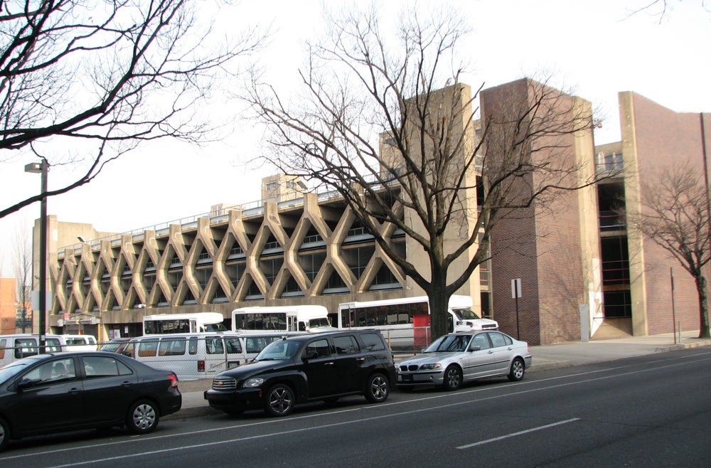 The Walnut Street Parking Garage was built by Mitchell/Giurgola in 1963.