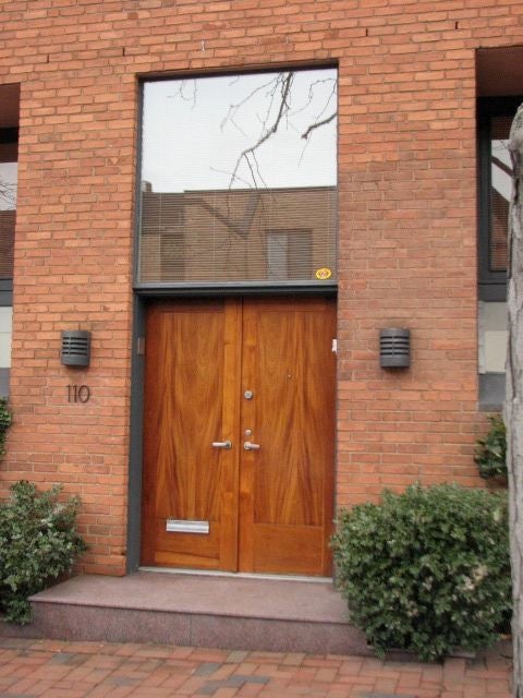 The door to the Zebooker House is a 20th century take on the 19th century entrance.