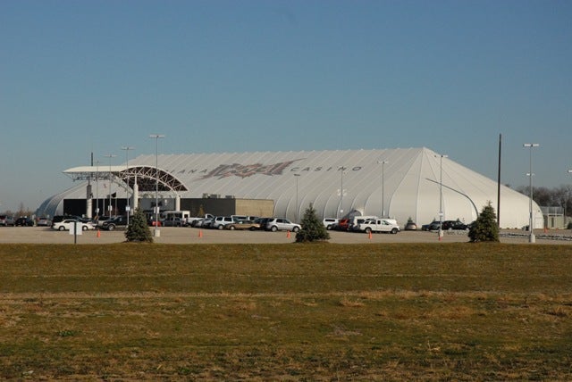 A temporary slots facility in Indiana