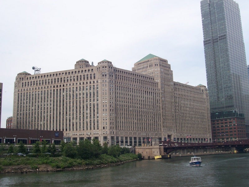 The Merchandise Mart, from about a quarter mile away