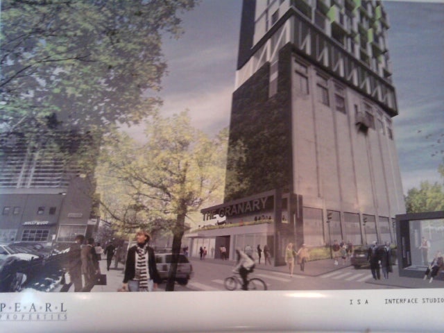 Granary building proposal, showing added stories
