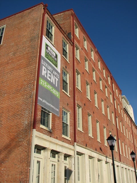 The renovated Old City Mercantile apartment buildings at 20-30 North Front Street.