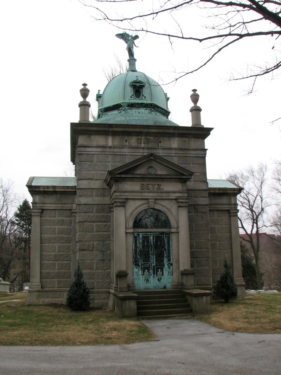Brewer John Betz built this Classical mausoleum in the late 1800s in his own lifetime.