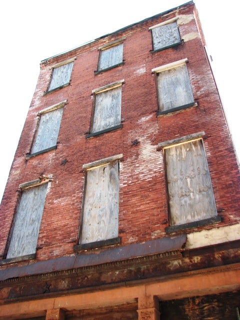 Western face of the long-vacant building