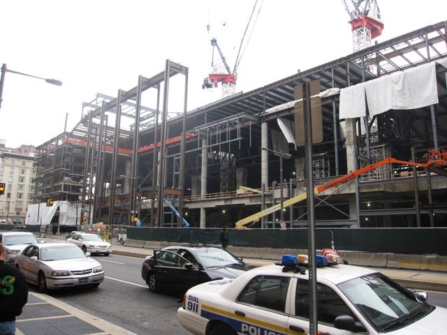 Convention Center construction on North Broad