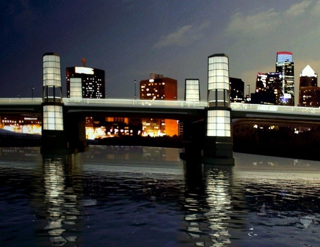 South Street Bridge at night