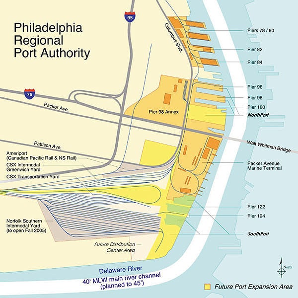 Southport expansion plan, courtesy of the Philadelphia Regional Port Authority