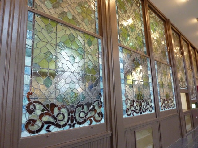 Bank of windows at The Baptist Temple