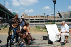 Councilman Jack Kelly is interviewed for the documentary