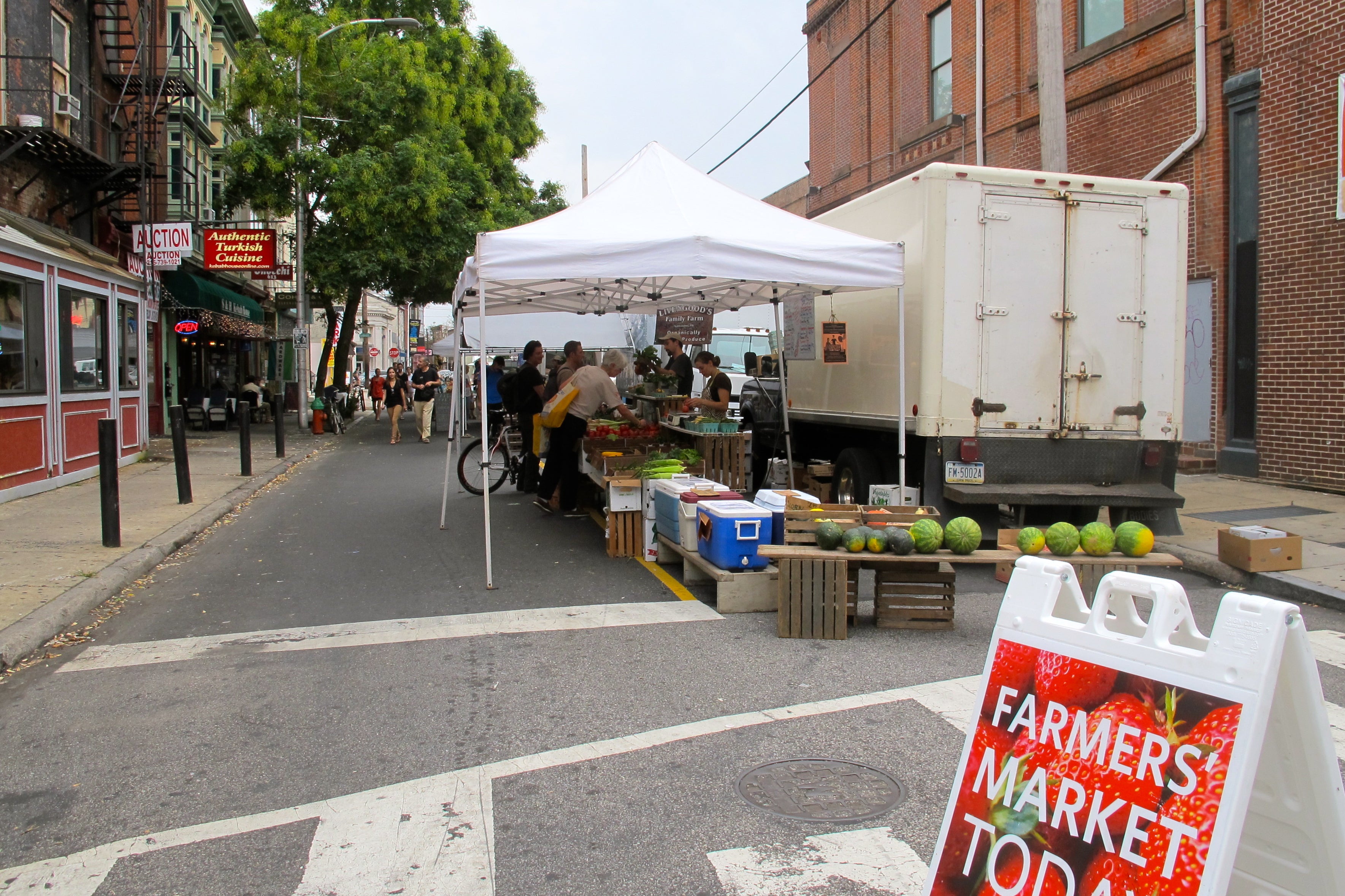 A plaza in the making? Passyunk Avenue at South Street.