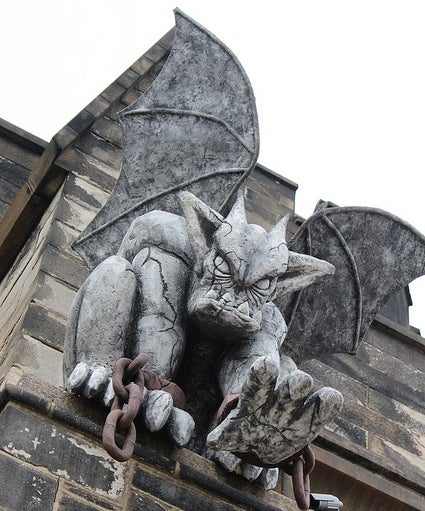 Gargoyles outside Eastern State Penitentiary can mean only one thing: Terror Behind the Walls | flickr user shinya, Creative Commons