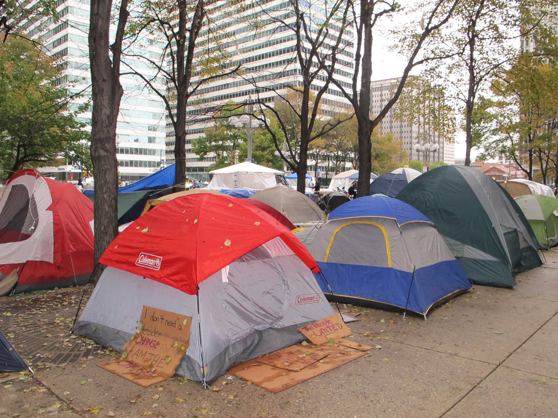 Occupy Philly Tent City on Dilworth Plaza, October 12, 2011.