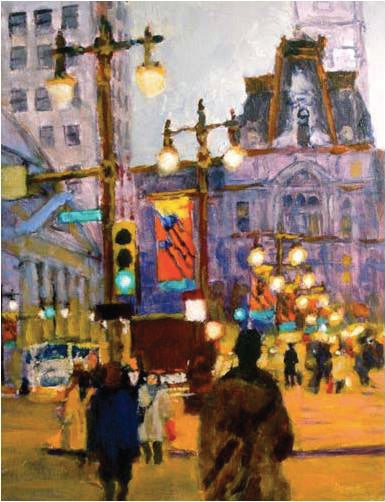 Broad Street, December Dusk | Edwin Bronstein