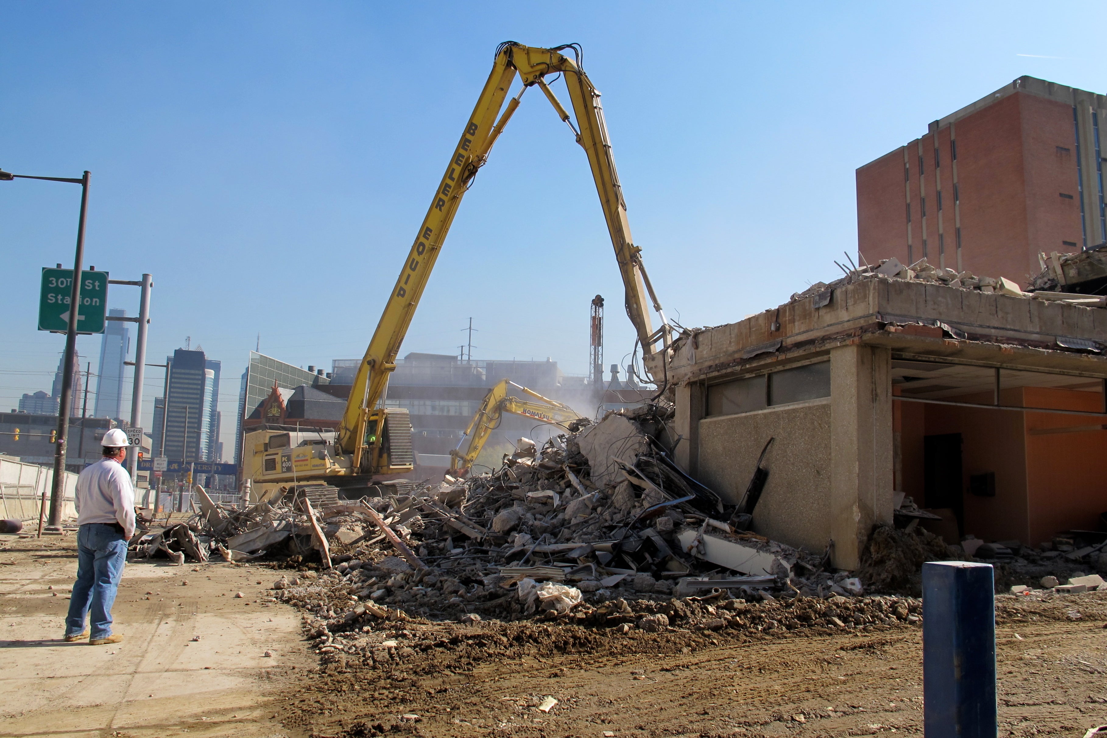 Demolition at Matheson Hall, Drexel University