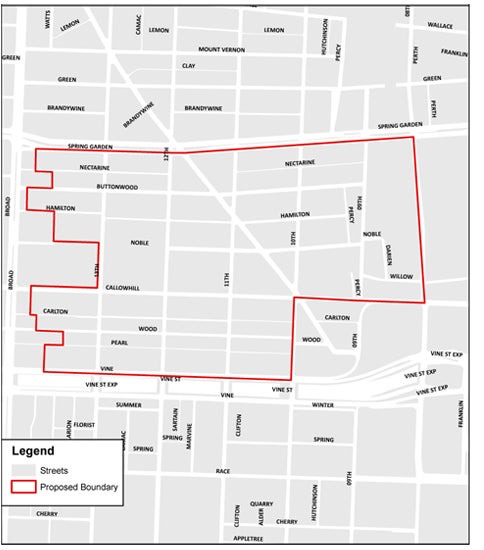 Proposed Boundaries of Callowhill NID