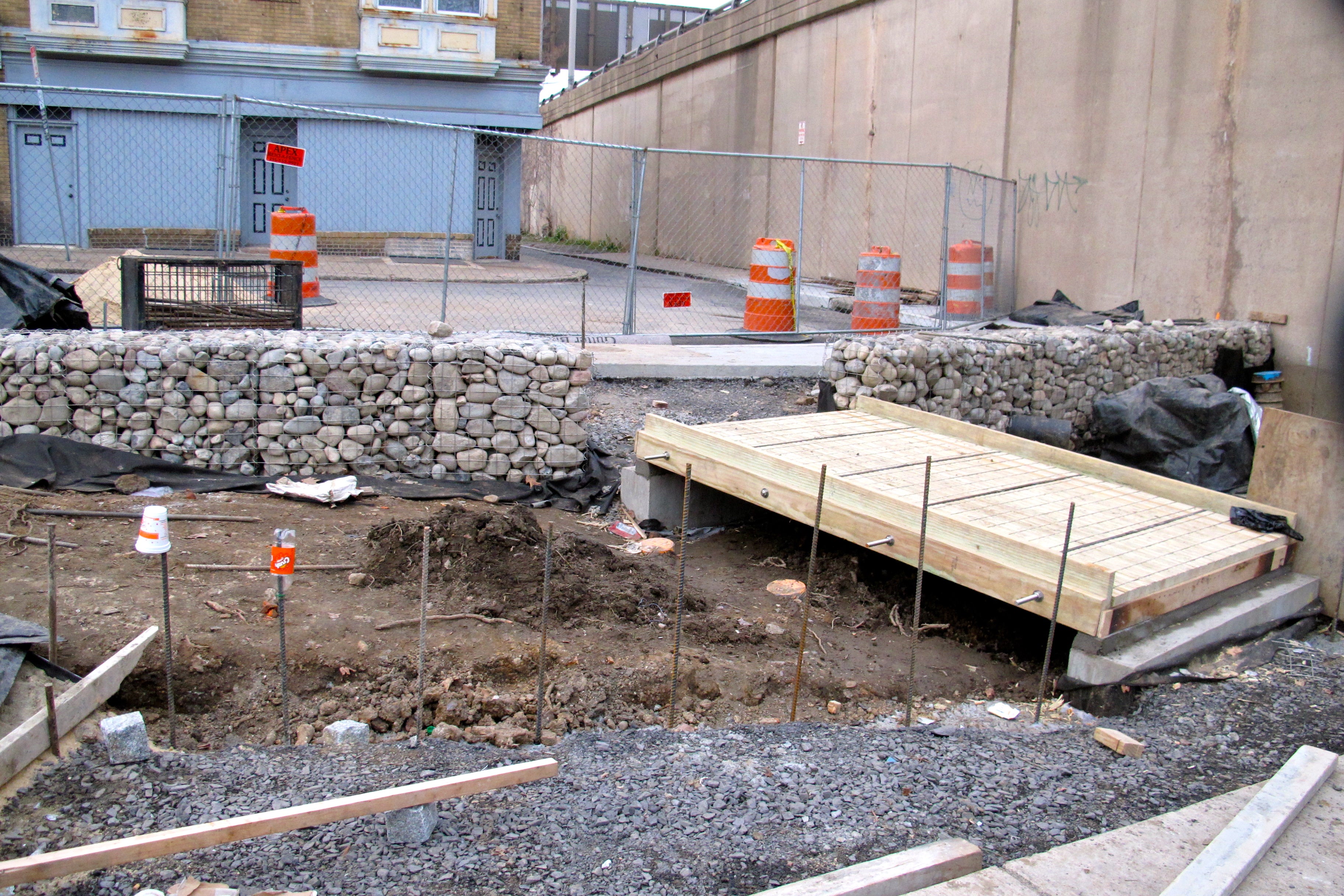 Doughboy Park's new footbridge.