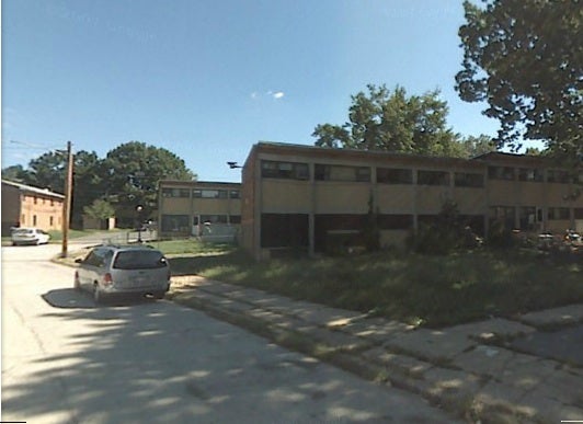 Liddonfield public housing before demolition. | via google street view