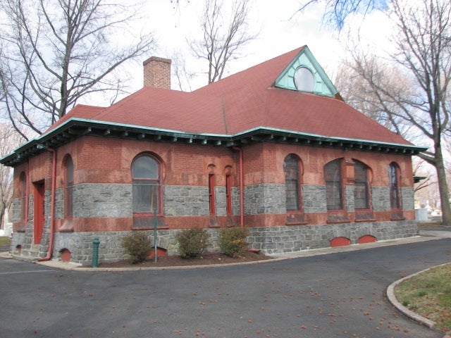 The mortuary chapel at Mt. Sinai Cemetery was built by Frank Furness in 1892. | Alan Jaffe, PlanPhilly