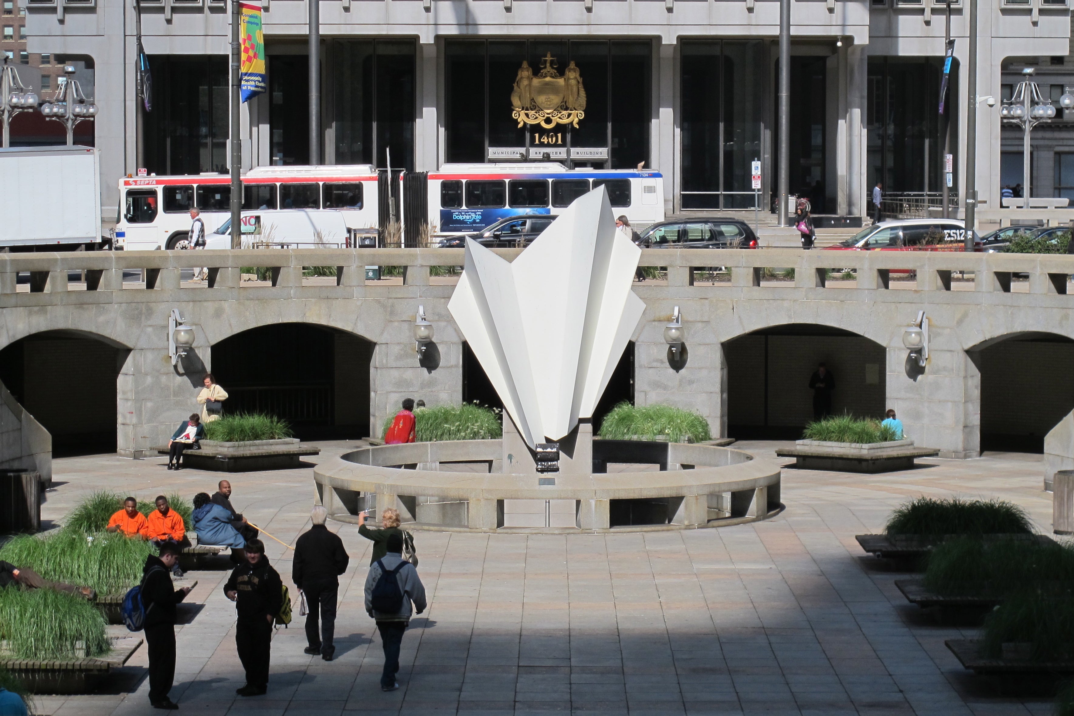 'Phoenix Rising' set in Dilworth Plaza, Fall 2011.