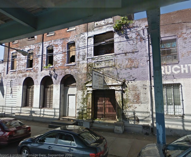 This vacant warehouse at 1118-30 N. Front was consumed by an overnight fire. | Google Street View