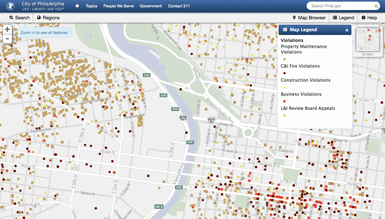 Mapping L&I violations.