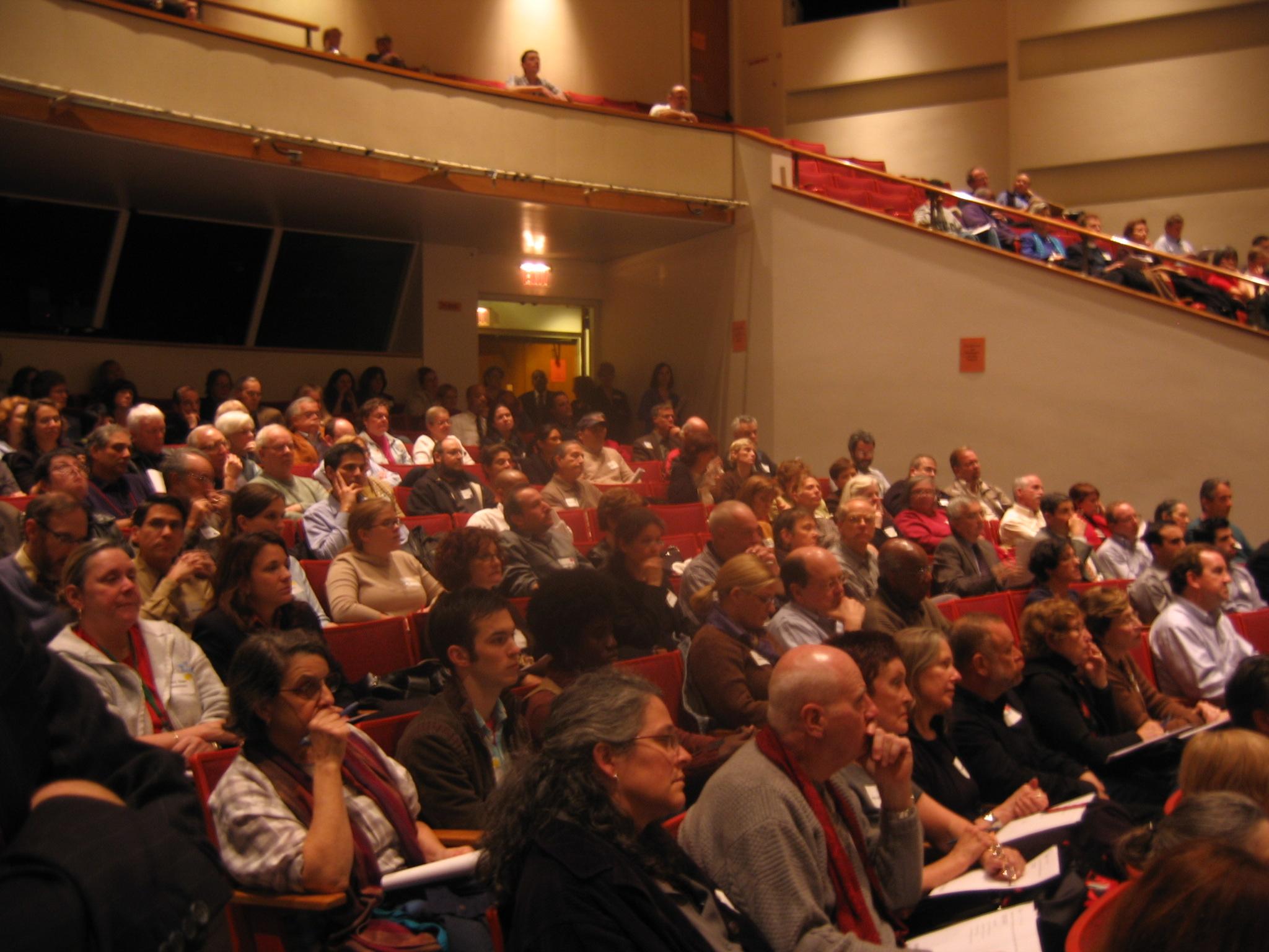 Attendees listen during value session at Seaport Museum