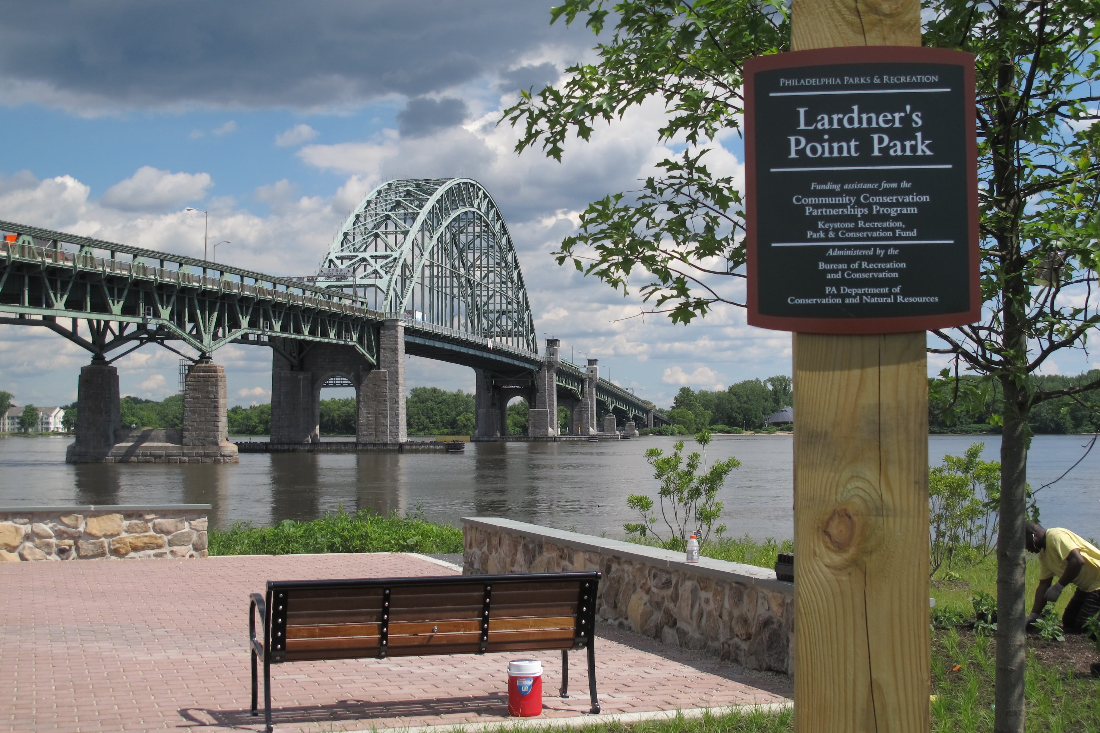 Lardner's Point Park in Northeast Philadelphia, where the city tried timed locks and composting toilets -- unsuccessfully. 