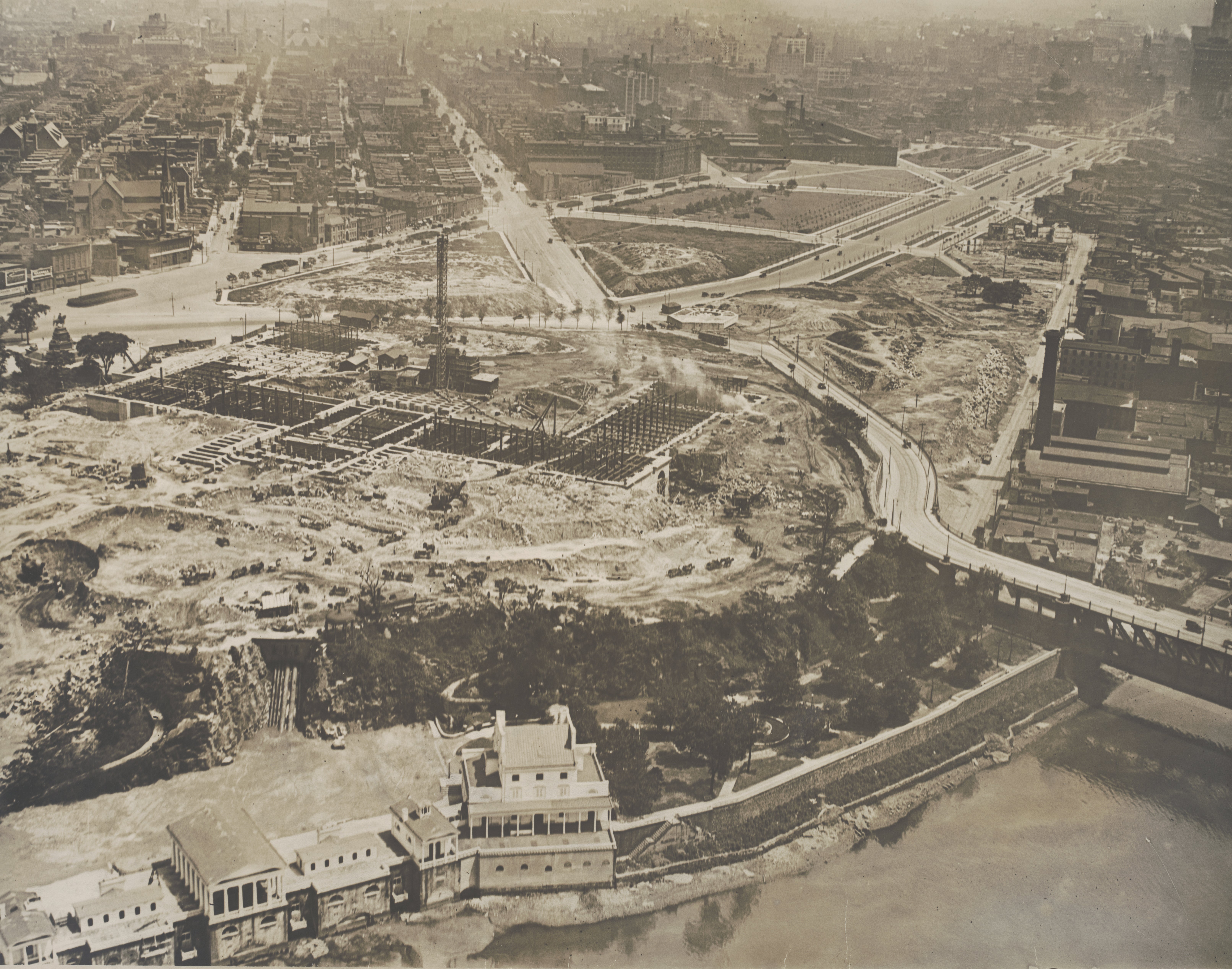 Museum Construction, 1920 (Image no. 1933) | Aero Service Corp. | Aerial Viewpoint, Spring, TX