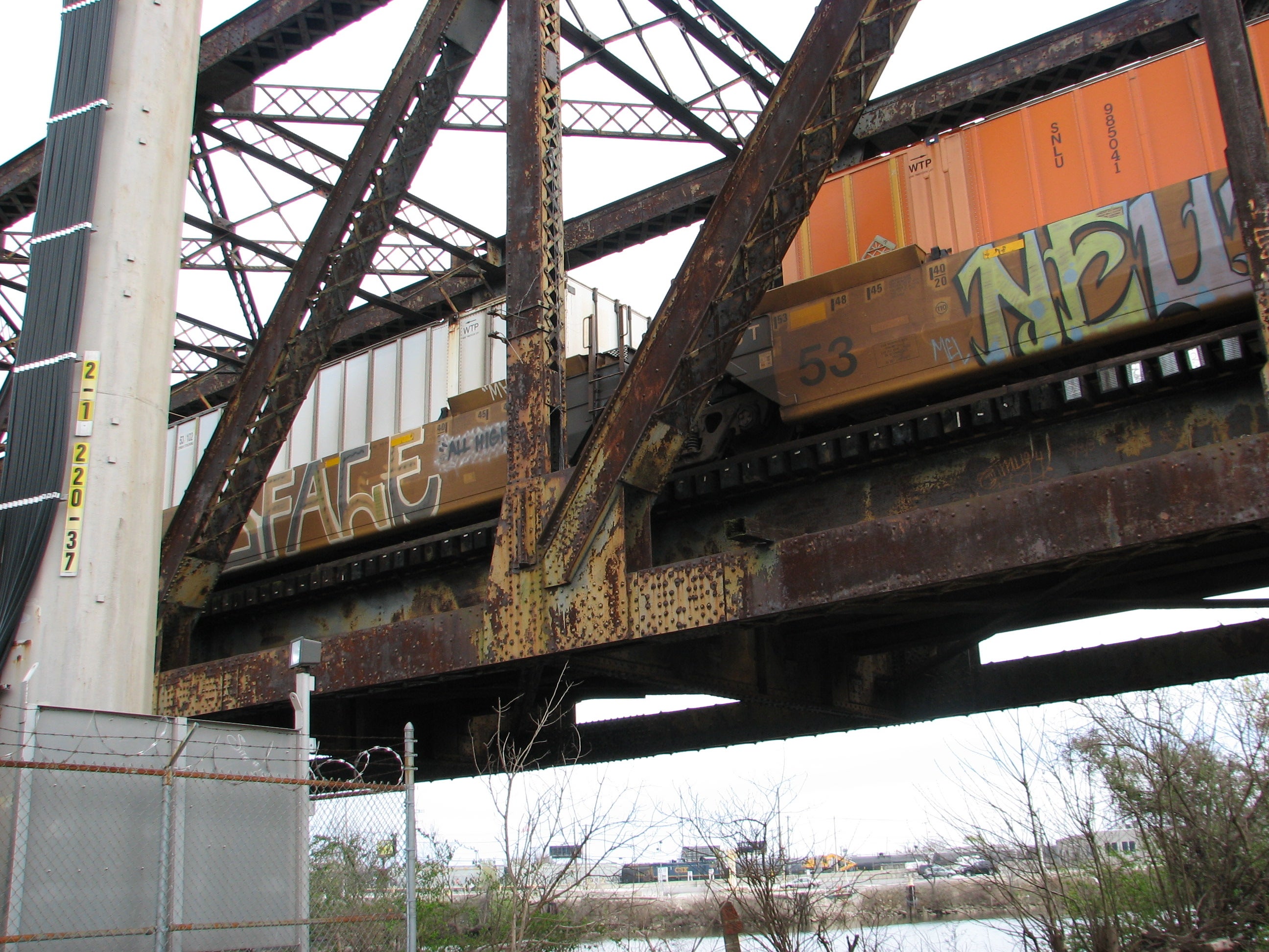 A future section of trail would pass below these tracks