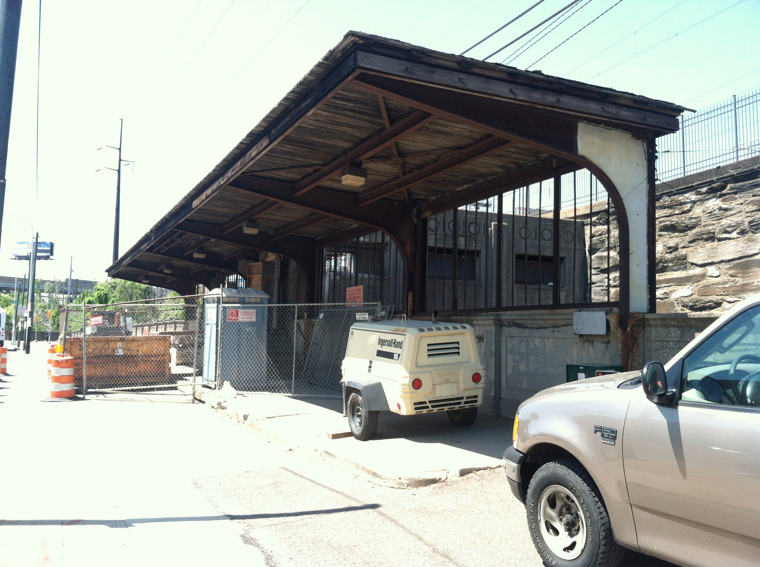 Across the street, SEPTA's renovation of Wayne Junction Station is underway