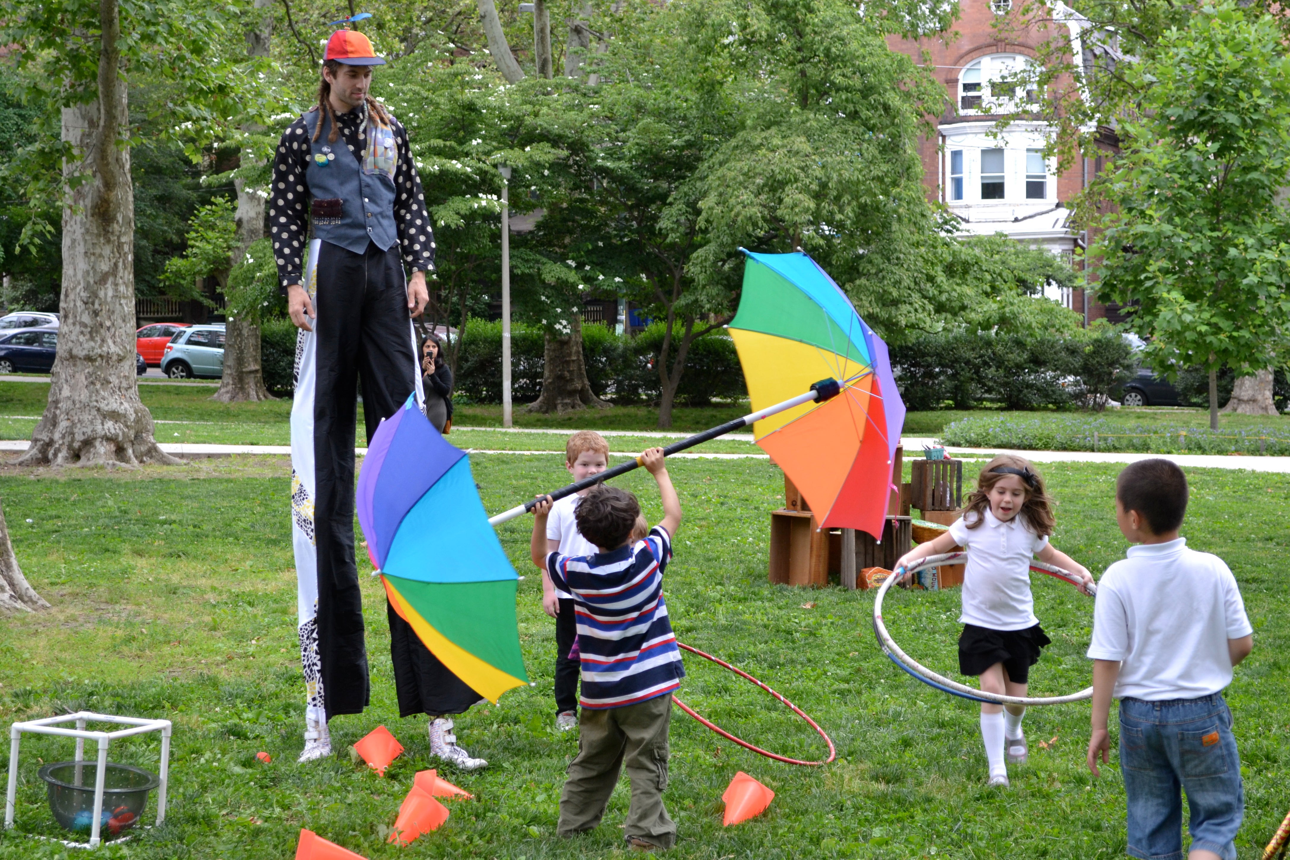 Clark Park kids learned a few circus tricks