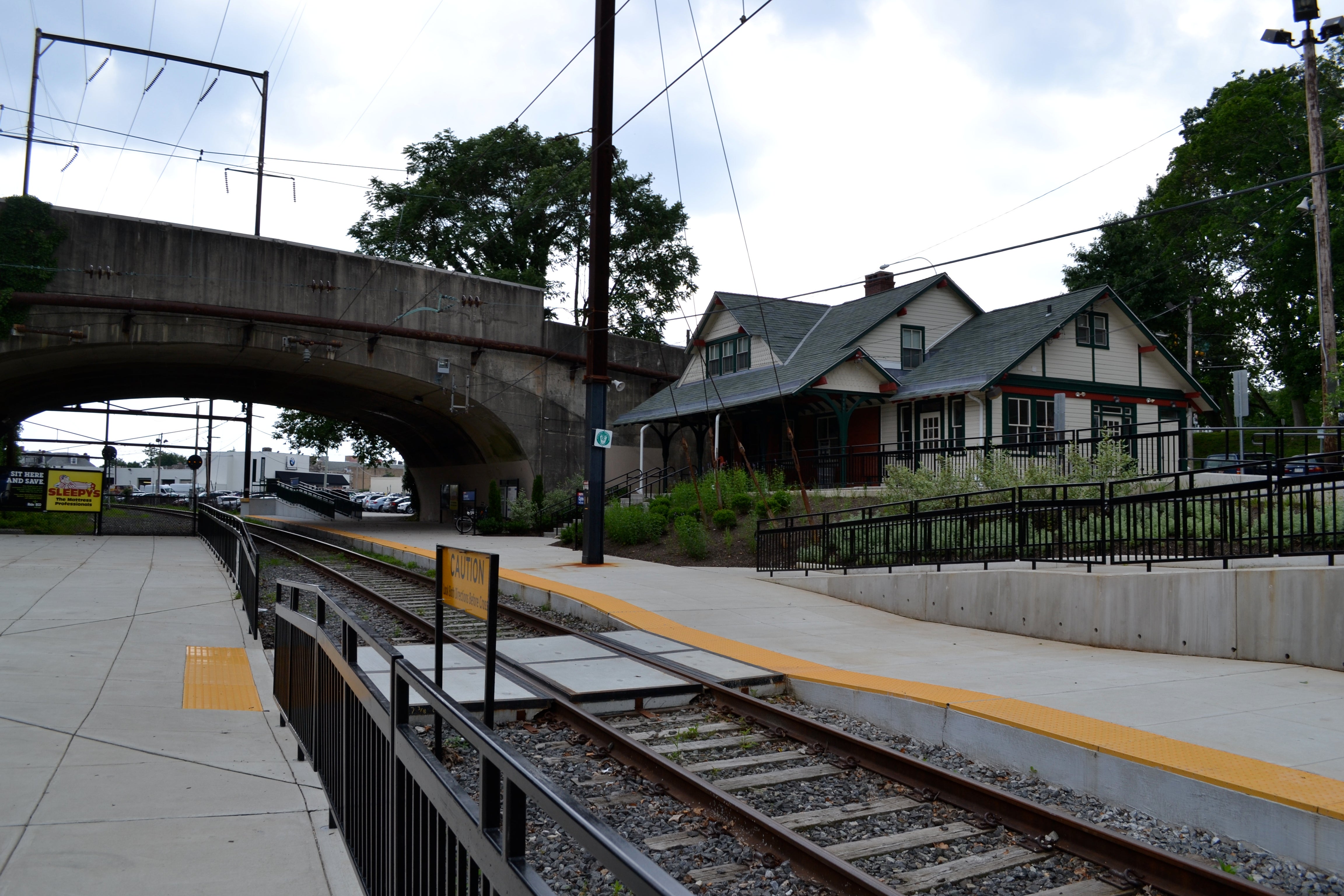 Cynwyd Station serves as both a trailhead and waiting area for SEPTA passengers