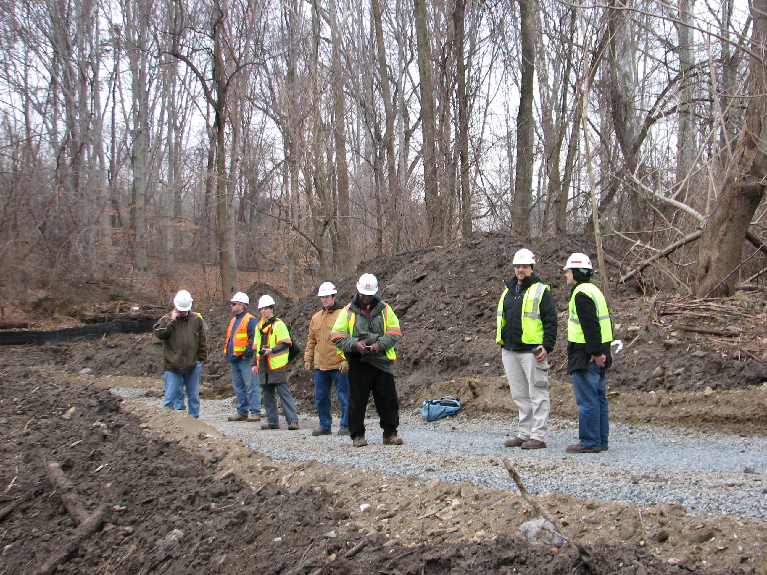 Members of the daylighting team, from PWD, the USACE and contractor RC&D 